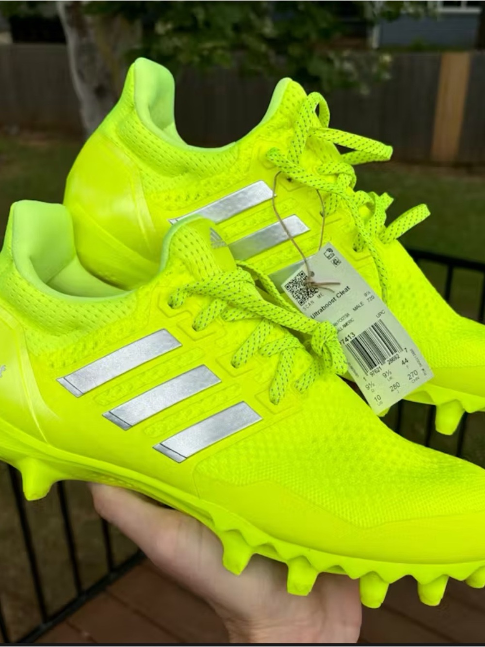 Adidas Ultraboost Football Cleats 'Volt' Men's Size 10.5 BRAND NEW | JP7413